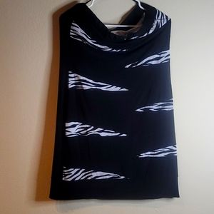 Zebra and black to top dress